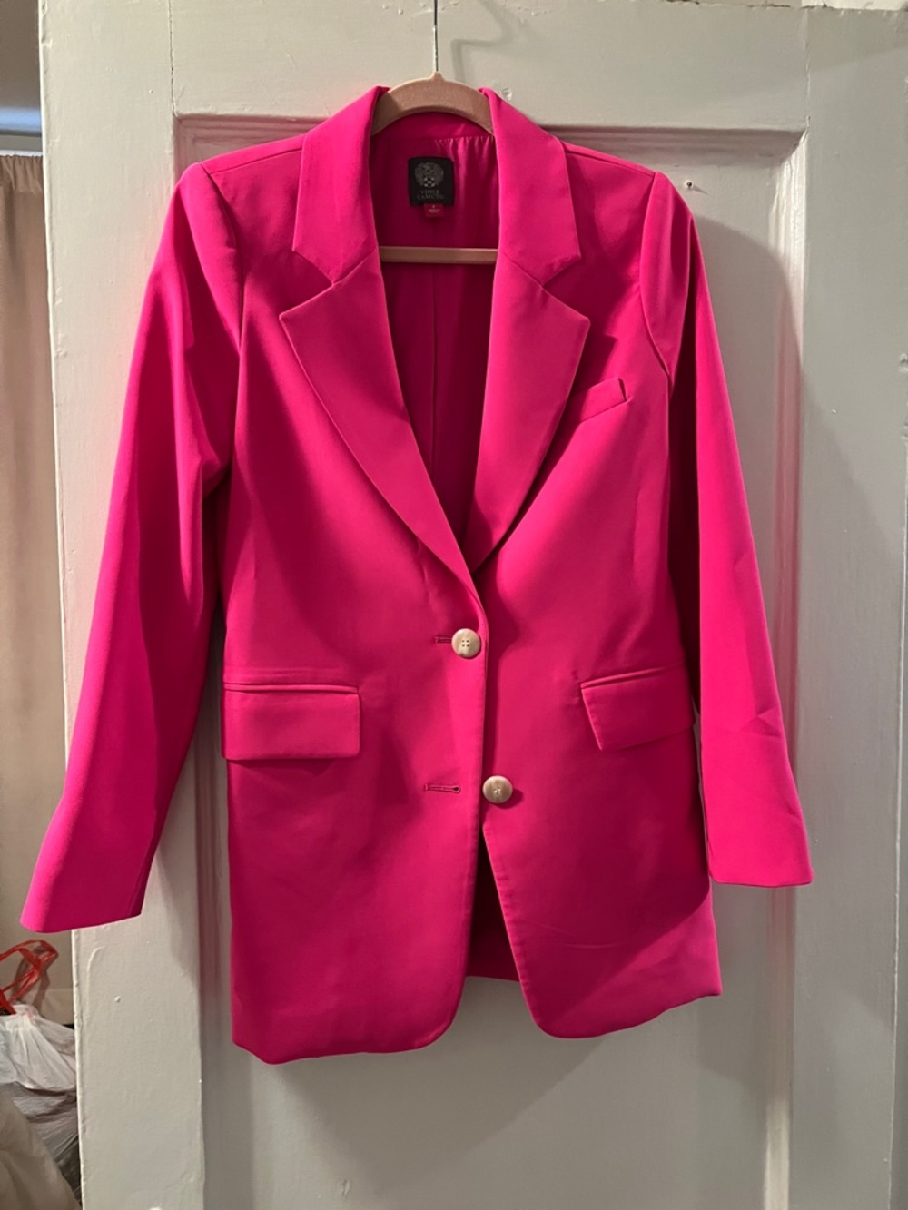 Vince Camuto Hot Pink Notch Lapel Blazer
